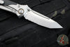 Microtech Socom Bravo- MINI- Tanto Edge-  Titanium Handle with Carbon Fiber Scales- Bead Blast Finished Part Serrated Edge- Bronze Pivot Collar 261M-8 CFTI