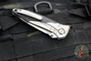 Microtech Socom Bravo- MINI- Tanto Edge-  Titanium Handle with Carbon Fiber Scales- Bead Blast Finished Part Serrated Edge- Bronze Pivot Collar 261M-8 CFTI