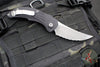 Microtech Brachial Auto OTS - Single Edge- Black Handle- Apocalyptic Full Serrated Blade 268A-12 AP