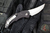 Microtech Brachial Auto OTS - Single Edge Black with Stonewash Full Serrated Blade 268A-12