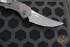 Microtech Brachial Auto OTS - Single Edge- Tactical- Black Handle-Black Full Serrated Blade 268A-3 T