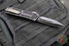 Microtech Scarab II OTF Knife-2021 Gen II- Shadow Edition- Double Edge- Black Handle- Black DLC Blade and DLC HW 280-1 DLCTSH