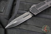 Microtech Scarab II Black Double Edge Shadow DLC Full Serrated Blade and DLC HW 280-3 DLCTSH