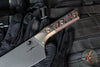 Microtech Cutlery- Chef 8"- Bronze Bead Blast Titanium Bolster- Live Wire Carbon Fiber Handle- Black DLC Blade 3000B-1 DLCLWCFS