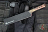Microtech Cutlery- Utility 6"- Bronzed Titanium Bolster- Livewire Carbon Fiber Handles- Black DLC Blade 3400B-1 DLCLWCFS