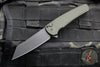 Protech Malibu Flipper- Reverse Tanto-  Green Dragon Scale Patterned Handle- Black DLC Finished Blade- Black HW 5236-Green