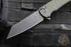 Protech Malibu Flipper- Reverse Tanto-  Green Dragon Scale Patterned Handle- Black DLC Finished Blade- Black HW 5236-Green