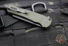 Protech Malibu Flipper- Reverse Tanto-  Green Dragon Scale Patterned Handle- Black DLC Finished Blade- Black HW 5236-Green