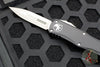 Microtech Hera OTF Knife- Double Edge- Black Handle- Apocalyptic Plain Edge Blade 702-10 AP