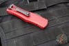 Microtech Hera- Double Edge- Red Handle With Black Plain Edge Blade 702-1 RD