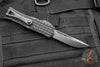 Microtech Hera OTF Knife- Shadow- Single Edge- Black Frag Handle- Black DLC Plain Edge 703-1 DLCTFRSH