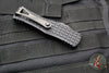 Microtech Hera OTF Knife- Shadow- Single Edge- Black Frag Handle- Black DLC Plain Edge 703-1 DLCTFRSH