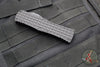 Microtech Hera OTF Knife- Frag- Tactical- Single Edge- Black Frag Handle- Black Part Serrated Edge 703-2 TFRS