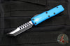 Microtech UTX-85 OTF Knife- Hellhound Edge- Blue Handle- Black Blade 719-1 BLS