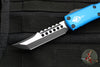 Microtech UTX-85 OTF Knife- Hellhound Edge- Blue Handle- Black Blade 719-1 BLS