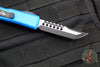 Microtech UTX-85 OTF Knife- Hellhound Edge- Blue Handle- Black Blade 719-1 BLS