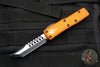 Microtech UTX-85 OTF Knife- Hellhound Edge- Orange Handle- Black Blade 719-1 ORS