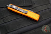 Microtech UTX-85 OTF Knife- Hellhound Edge- Orange Handle- Black Blade 719-1 ORS