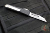 Microtech UTX-85 OTF Knife- Warhound Edge- Black Handle- Stonewash Blade 719W-10 S
