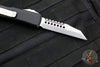 Microtech UTX-85 OTF Knife- Warhound Edge- Black Handle- Stonewash Blade 719W-10 S