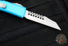 Microtech UTX-85 OTF Knife- Warhound Edge- Turquoise Handle- Stonewash Blade 719W-10 TQS