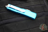 Microtech UTX-85 OTF Knife- Warhound Edge- Turquoise Handle- Stonewash Blade 719W-10 TQS