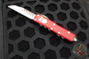 Microtech UTX-85 OTF Knife- Warhound Edge- 2023 Christmas Finished Handle- White Finished Blade 719W-1 CMAS