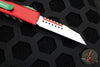 Microtech UTX-85 OTF Knife- Warhound Edge- 2023 Christmas Finished Handle- White Finished Blade 719W-1 CMAS