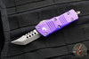 Microtech Mini Troodon OTF Knife- Hellhound Edge- Purple Handle- Apocalyptic Finished Blade 819-10 APPUS