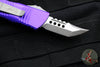 Microtech Mini Troodon OTF Knife- Hellhound Edge- Purple Handle- Apocalyptic Finished Blade 819-10 APPUS