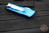 Microtech Mini Troodon OTF Knife- Hellhound Edge- Blue Handle- Stonewash Blade 819-10 BLS