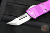 Microtech Mini Troodon OTF Knife- Hellhound Edge- Violet Handle- Stonewash Blade 819-10 VIS