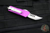 Microtech Mini Troodon OTF Knife- Hellhound Edge- Violet Handle- Stonewash Blade 819-10 VIS