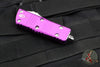 Microtech Mini Troodon OTF Knife- Hellhound Edge- Violet Handle- Stonewash Blade 819-10 VIS