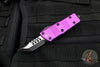 Microtech Mini Troodon OTF Knife- Hellhound Edge- Violet Handle- Black Blade 819-1 VIS