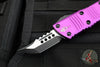 Microtech Mini Troodon OTF Knife- Hellhound Edge- Violet Handle- Black Blade 819-1 VIS