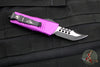 Microtech Mini Troodon OTF Knife- Hellhound Edge- Violet Handle- Black Blade 819-1 VIS