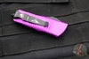 Microtech Mini Troodon OTF Knife- Hellhound Edge- Violet Handle- Black Blade 819-1 VIS