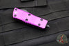 Microtech Mini Troodon OTF Knife- Hellhound Edge- Violet Handle- Black Blade 819-1 VIS