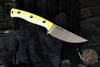 Microtech Akris Fixed Blade- High Visibility G-10 Handle- Stonewash Plain Edge Blade- Black Kydex Sheath 95-10HV-5