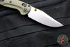 Benchmade Taggedout- Mini- OD Green G-10 Handle- Orange Backstrap And Thumbstud- Satin Finished Blade 15534