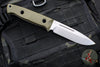 Benchmade Bushcrafter Fixed Blade- OD Green G-10- Stonewash Blade- Black Leather Sheath Model 163-1
