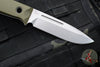 Benchmade Bushcrafter Fixed Blade- OD Green G-10- Stonewash Blade- Black Leather Sheath Model 163-1