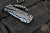 Benchmade 18060SBT-01 Adira Axis Lock Folding Knife- Tempest Gray Polymer Handle- Magnacut Cerakoted Titanium Blue Finished Serrated Blade 18060SBT-01