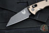 Benchmade Full Immunity OTS Auto- Wharncliffe Edge- FDE Aluminum Handle- Black Plain Edge Blade- 2900BK-1