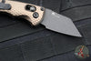 Benchmade Partial Immunity OTS Auto- Wharncliffe Edge- FDE Aluminum Handle- Black Plain Edge Blade- 2950BK-1