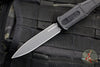 Benchmade Claymore OTF Auto Knife- Double Edge- Black Body- Gray Plain Edge Blade 3370GY