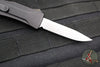 Benchmade OM OTF Knife- Single Edge- Black Handle- Stonewash Plain Edge Blade 4850