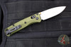 Benchmade Mini Bugout- Drop Point- Woodland Green Aluminum Handle- Crushed Silver Finished Blade 533SL-10