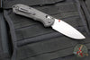 Benchmade Freek- Carbon Fiber Handle- Satin Plain edge Blade- Red Backspacer 560-03